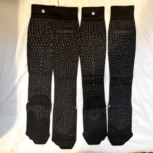 Lululemon knee high compression socks (two sets bundled)